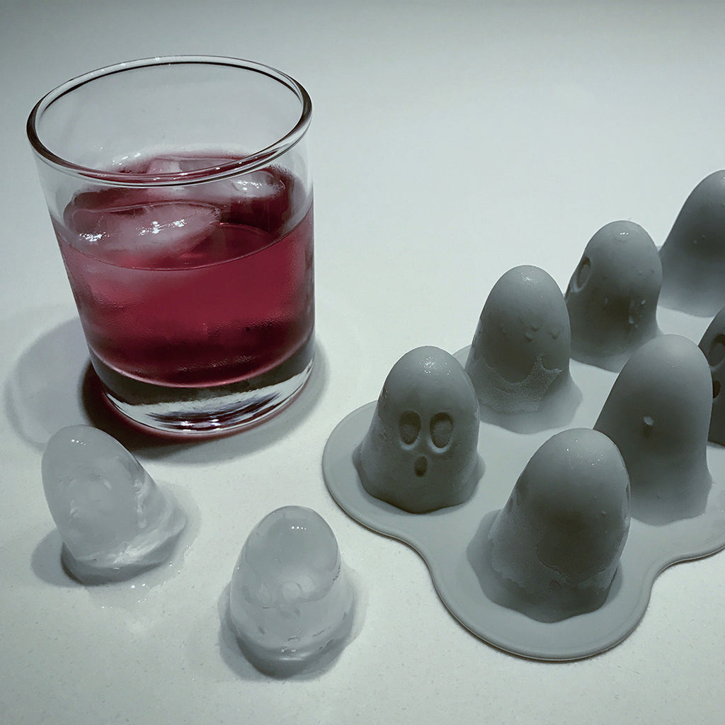 EXQUIMEUBLE 4pcs Ghost Ice Tray Halloween Decor Silicone Tray